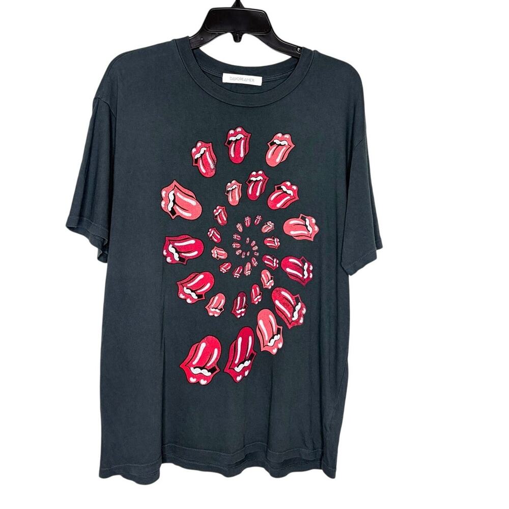 Daydreamer Rolling Stones Bigger Bang Band T-Shirt Sz M Faded Charcoal Rock Boho